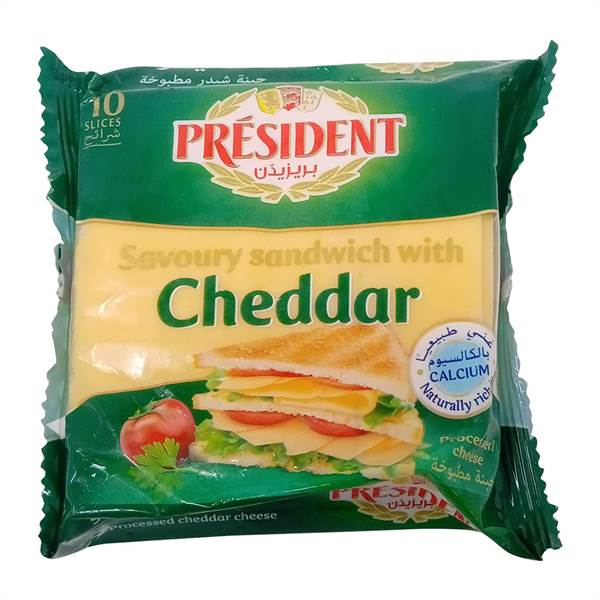 President Cheese Slices Cheddar Imported
